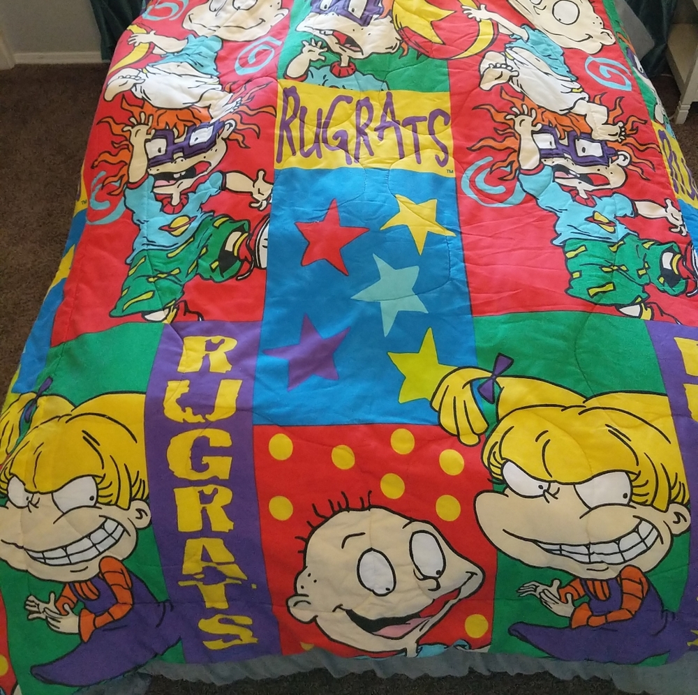 Vintage 1996 RUGRATS Twin Comforter Blanket -Tommy